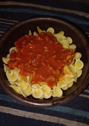 Una foto de Salsa de tomates con carne molida