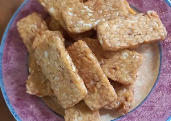 Tempe Goreng Bawang Putih Rumahan