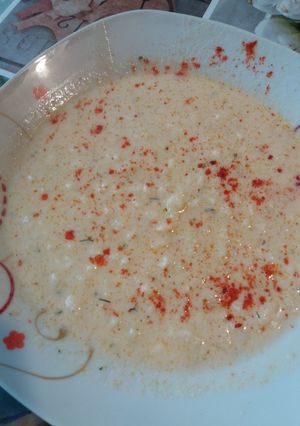 Kapros túrógaluska leves recept fotója