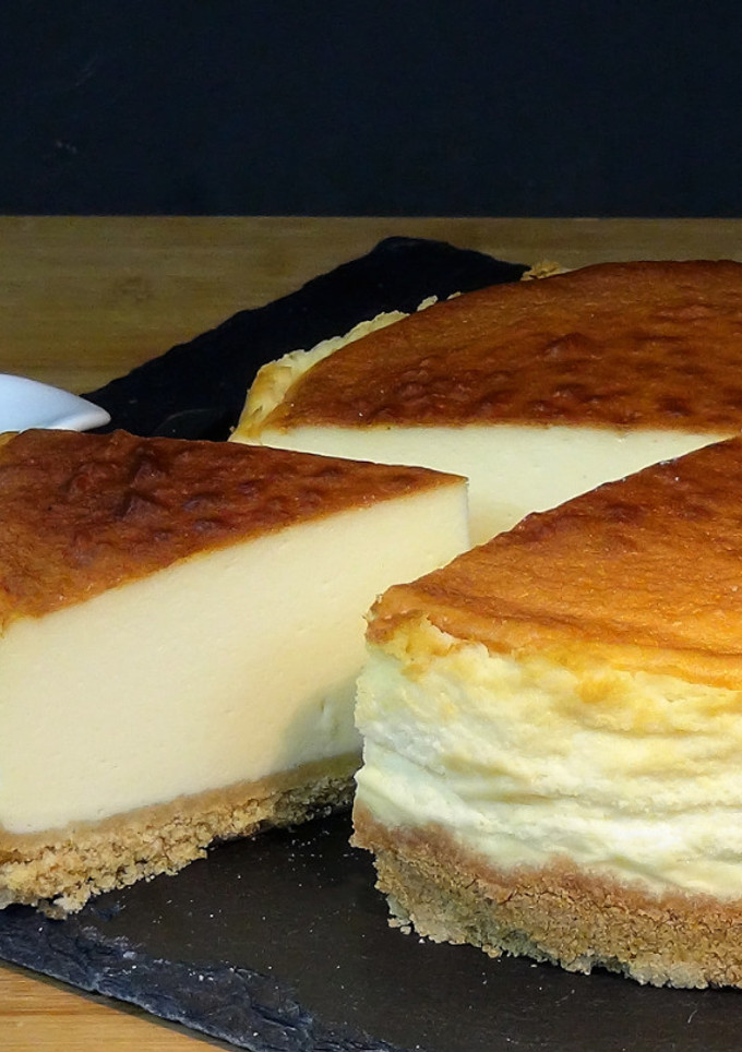Una foto de Tarta de queso New York cheesecake, con trucos para que te quede perfecta