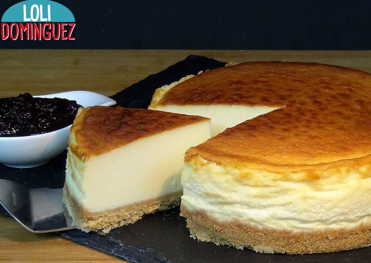 Tarta de queso New York cheesecake, con trucos para que te quede perfecta