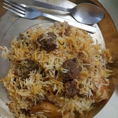 Mutton dum biryani A picture of Mutton dum biryani.