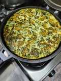 Tortilla soufflé de espinaca y otras verduras