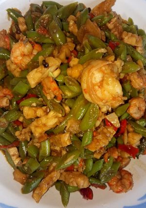 Foto resep Tumis buncis udang tempe