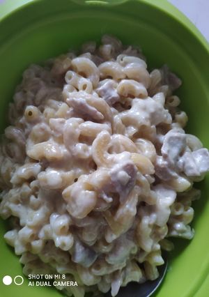 Foto resep Macaroni carbonara with tuna