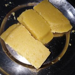 A picture of Ghee Mysorepak.