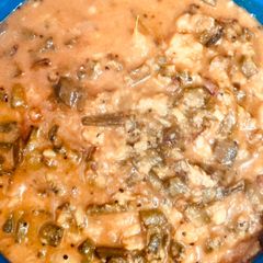 A picture of Beans and sweet potato sabji.