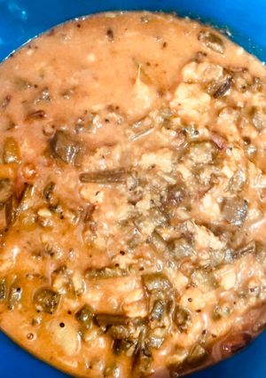 A picture of Beans and sweet potato sabji.