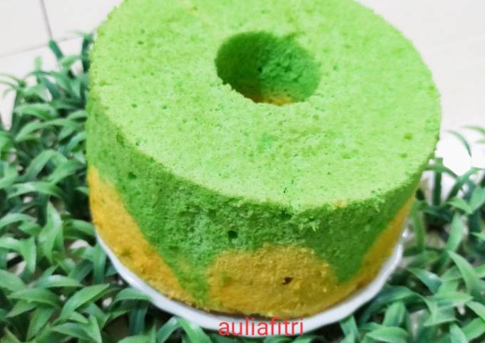 chiffon cake mini pandan, nangka dan keju - resepenakbgt.com