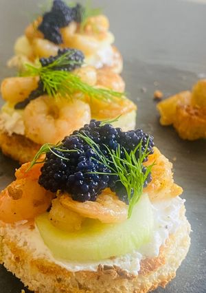Luxury ràk-caviar falatka recept fotója
