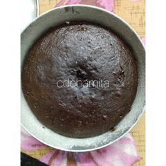 A picture of Whole Wheat chocolate Sponge cake recipe without sugar.