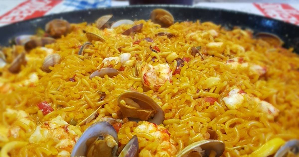 164 recetas muy ricas de fideua con almejas compartidas por cocineros