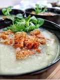 Crutones de ajo y queso parmesano en airfryer