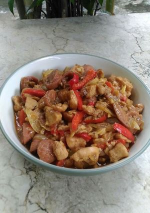 Foto resep Ayam Sosis Teriyaki