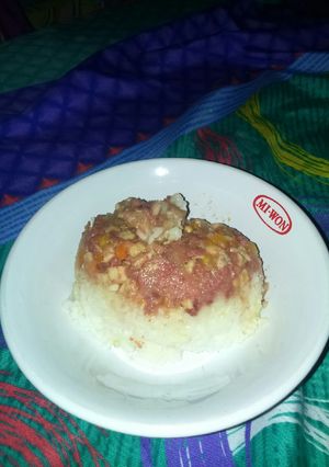 Foto resep Nasi tim tumis kornet