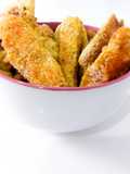 Bastones crocantes de berenjena y zucchini (SIN TACC)