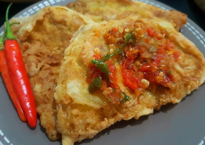 Resep Telur Dadar Krispi Sambal Geprek Anti Gagal