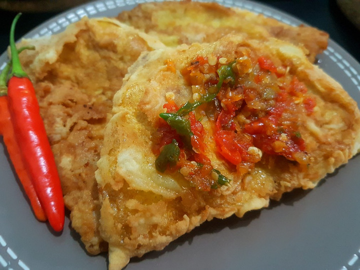 Resep Telur Dadar Krispi Sambal Geprek Anti Gagal