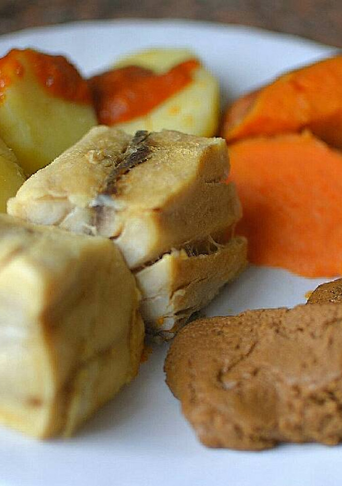 Una foto de Sancocho canario