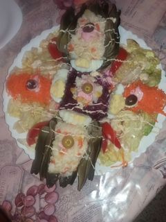 صورة لوصفة سلاطة بالمسيدوان وقرنون
