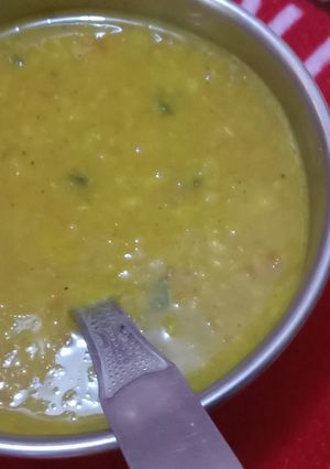 A picture of Yellow Moong dal.