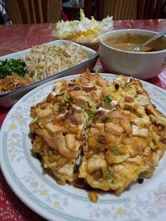 Foto resep Tahu Telor bumbu pecel