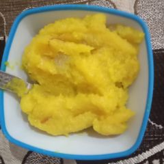 A picture of Moong dall ka halwa.