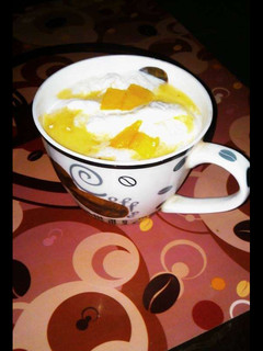 A picture of Mango vanilla milk shake.