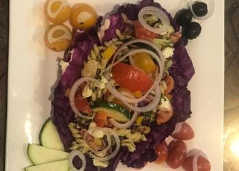 Easiest Way to Make Perfect Rainbow veggie Pasta Salad