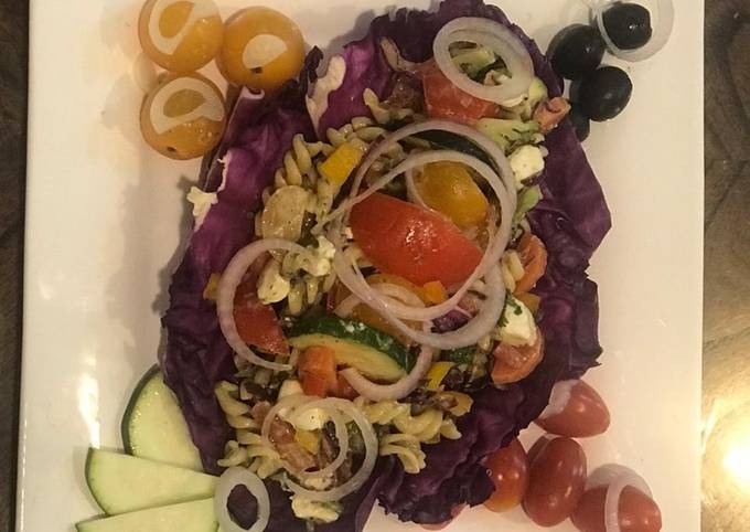Steps to Make Ultimate Rainbow veggie Pasta Salad
