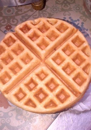 Una foto de Waffles estilo belga