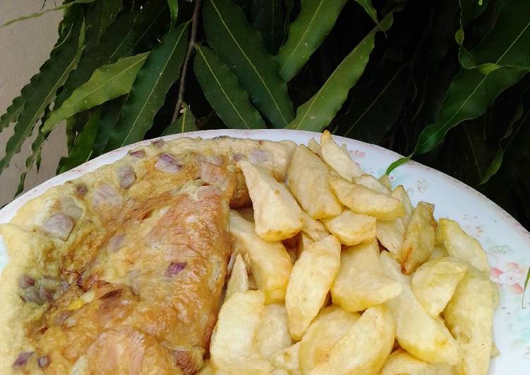 Recipe of Perfect Olden chips with pan egg | Easy Recipe For Two