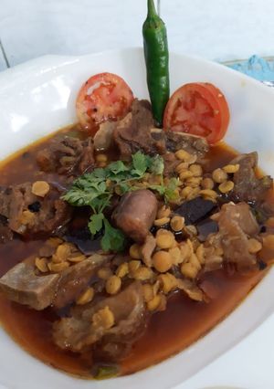 A picture of چنا دال گوشت.
