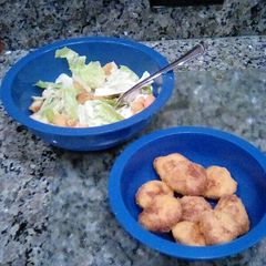 A picture of Chicken Nugget Salads.