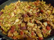 A picture of picadillo with beans