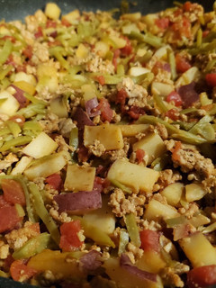 A picture of Healthy Picadillo with Turkey and Red Potatoes (One Pan).