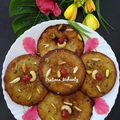 A picture of Almond-Coconut Malpua.
