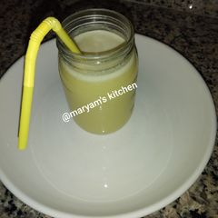 A picture of Pineapple and coconut juice.