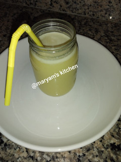 A picture of Pineapple and coconut juice.