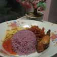 Nasi uduk ubi ungu