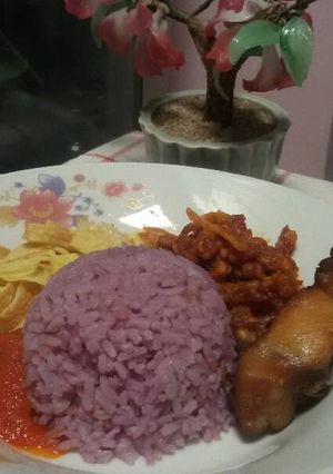 Foto resep Nasi uduk ubi ungu