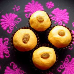 A picture of Let the Celebrations Begin - 75th Post and Besan Ladoos for Diwali.
