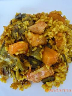 Una foto de Arroz con calabaza
