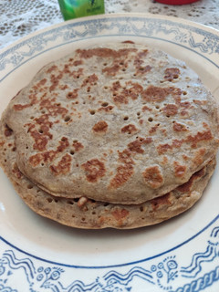Una foto de Panqueques de plátano