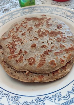 Una foto de Panqueques de plátano
