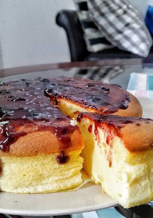 Foto resep Blueberry Soft Japanese Cheesecake #pr_adakejunya