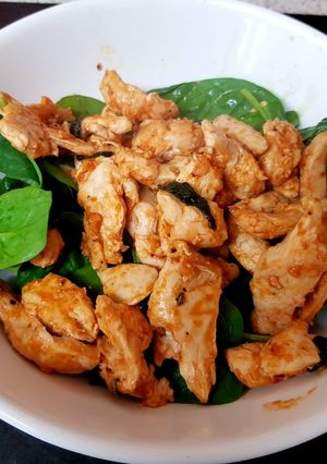 A picture of My Medditeranean Chicken Stirfry. 😘.