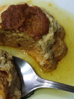 Una foto de Flan de boniato