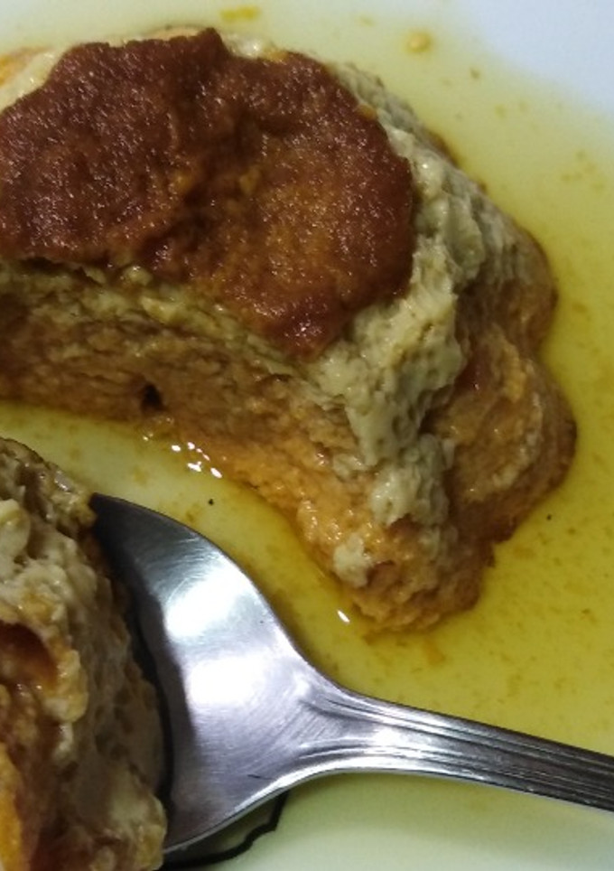 Una foto de Flan de boniato