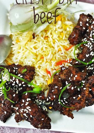A picture of Crispy dry beef.